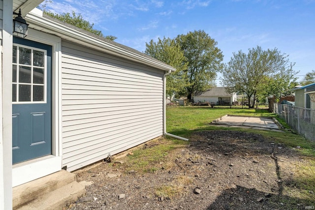 exterior space with a lawn