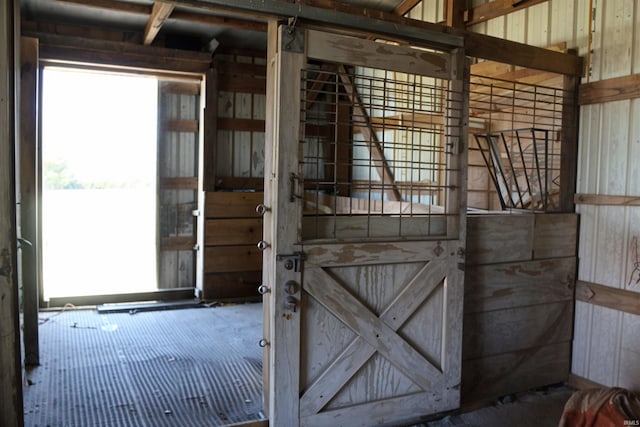 view of horse barn