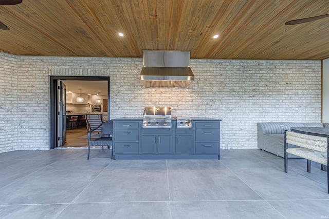 2065 Chadwick Dr, Newburgh, IN 47630 - view of patio / terrace featuring exterior kitchen