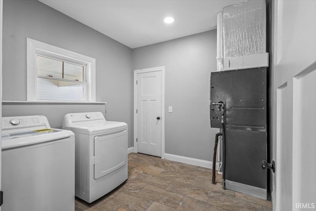 laundry area featuring independent washer and dryer