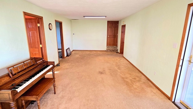 interior space with light colored carpet