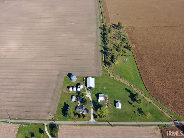 drone / aerial view featuring a rural view