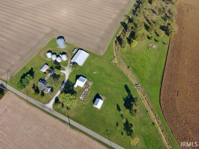 bird's eye view featuring a rural view