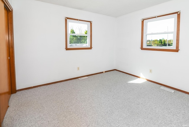 view of carpeted empty room