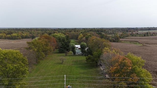 aerial view with a rural view