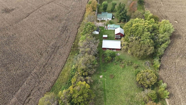 aerial view featuring a rural view