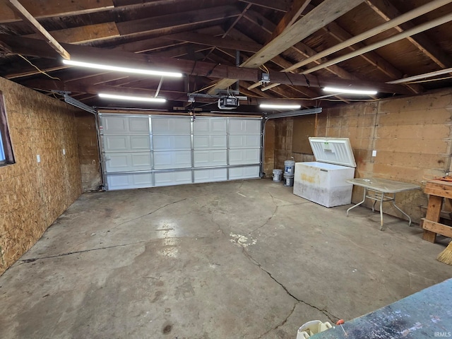 garage featuring a garage door opener