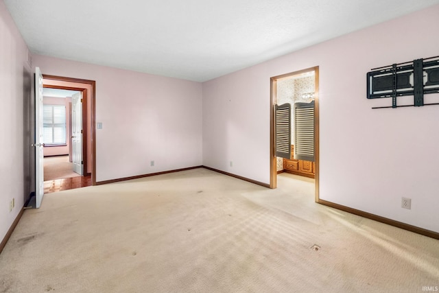 empty room with light carpet