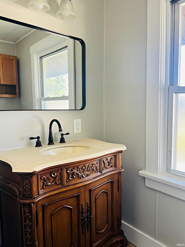 bathroom with vanity