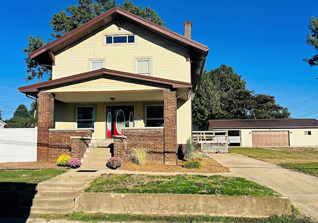 view of front facade with covered porch