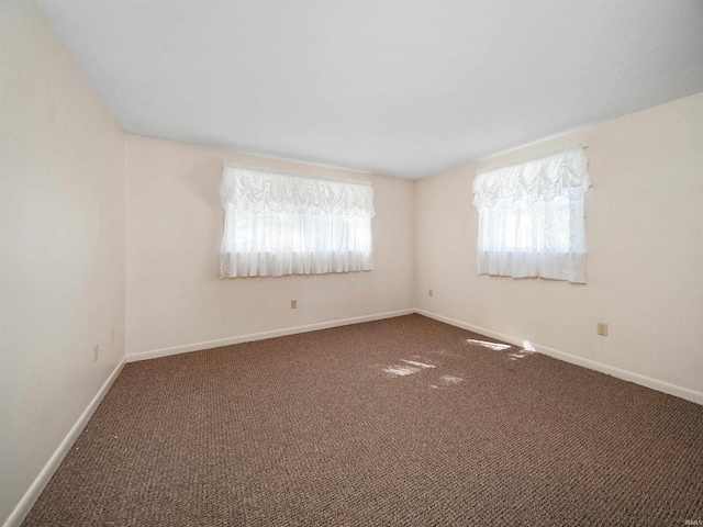 carpeted empty room featuring a wealth of natural light