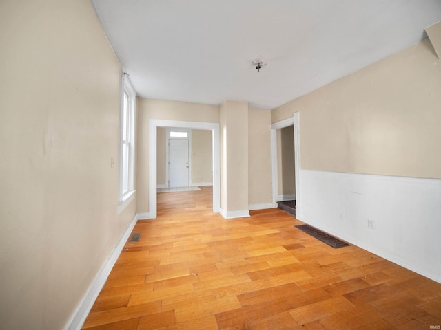 empty room featuring light hardwood / wood-style flooring