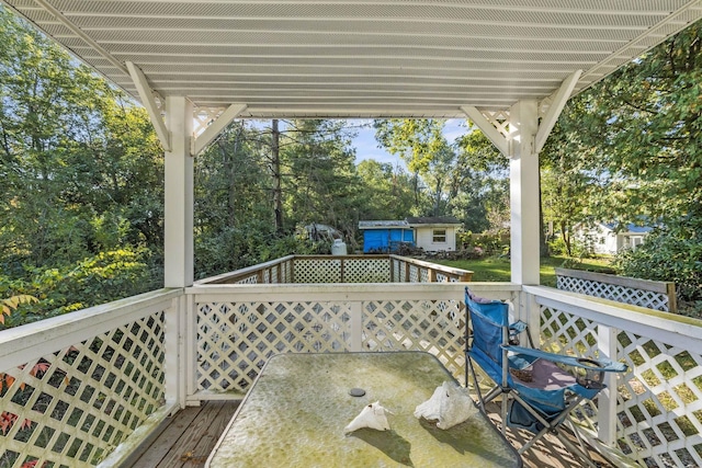 6885 N 315 E, Howe, IN 46746 - view of wooden deck