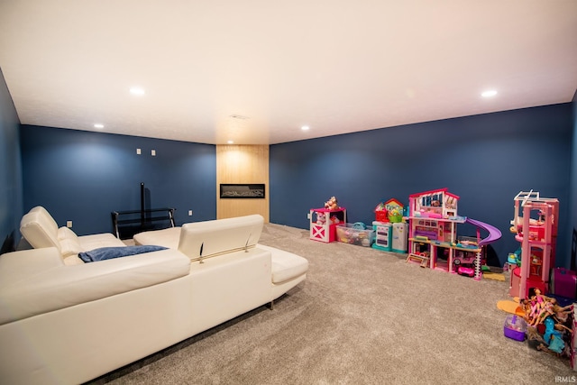 playroom featuring carpet floors