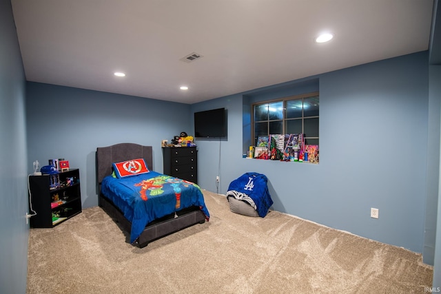 view of carpeted bedroom