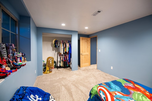 view of carpeted bedroom