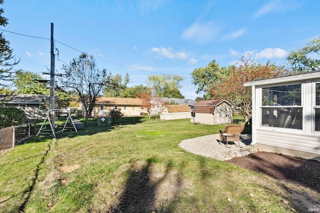 view of yard with a patio area