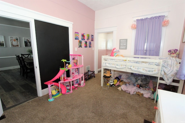 bedroom with carpet floors