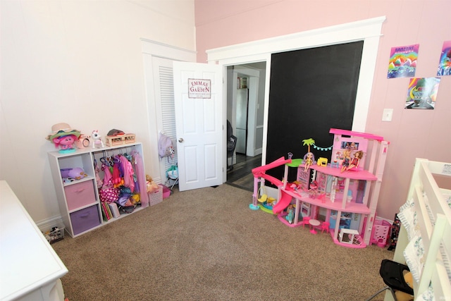 playroom featuring carpet flooring