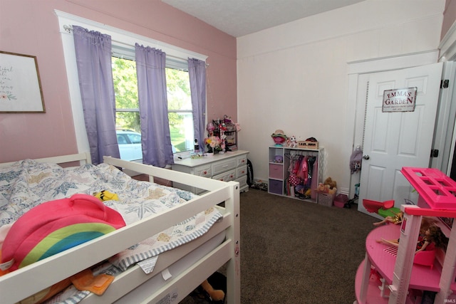 bedroom featuring carpet flooring