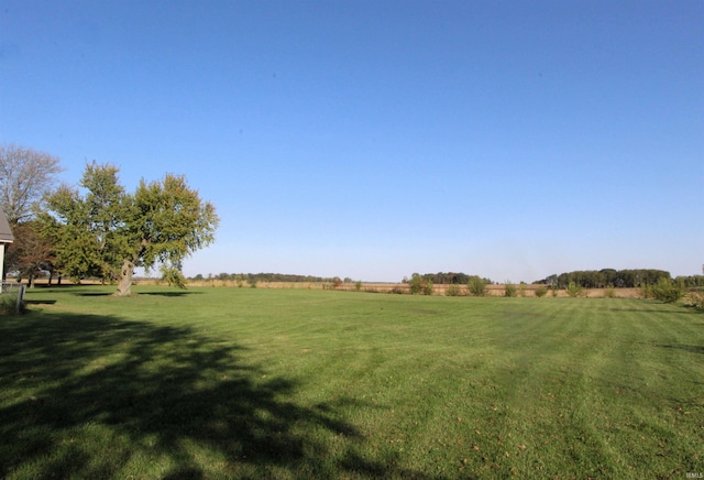 view of yard featuring a rural view