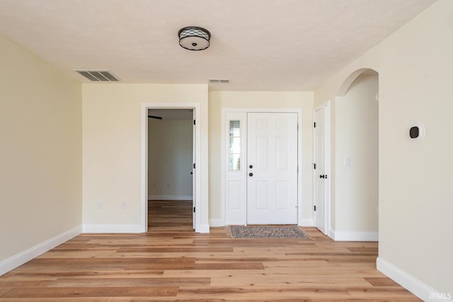 foyer featuring light wood-type flooring