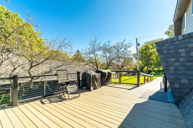 view of wooden deck