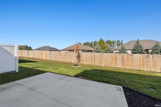 view of yard featuring a patio area