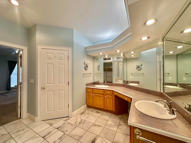 bathroom with vanity