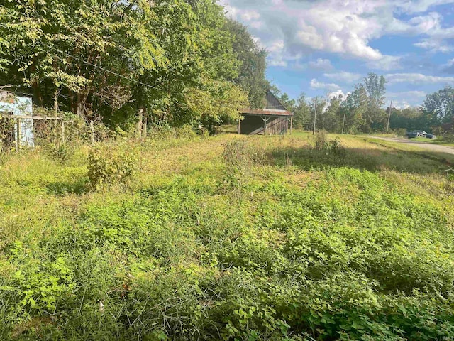 view of yard with an outbuilding