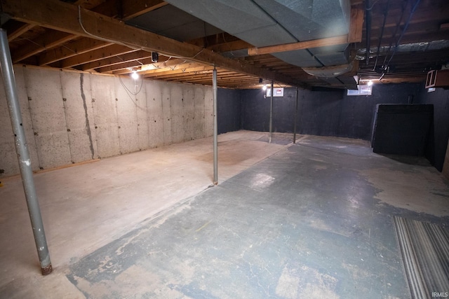 view of basement