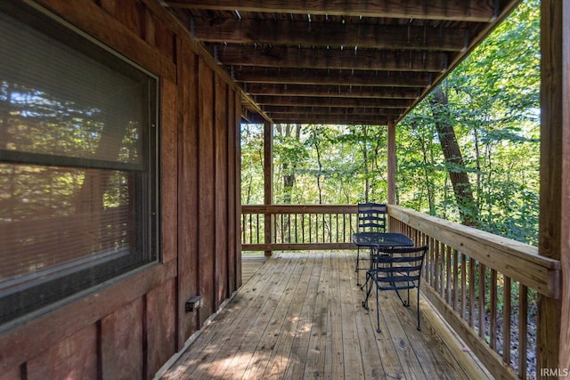 view of wooden deck