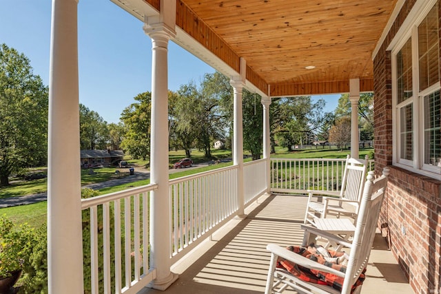 view of patio with covered porch