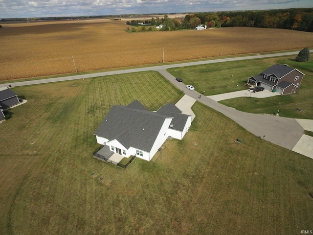 bird's eye view with a rural view