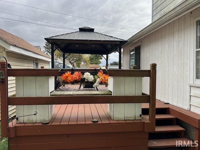 deck with a gazebo