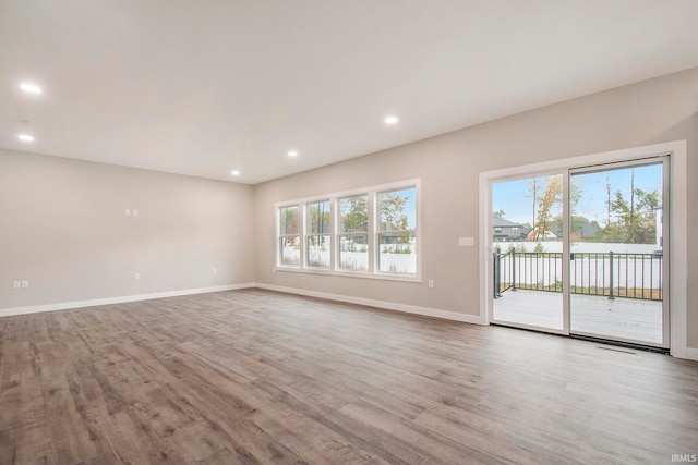 empty room featuring light hardwood / wood-style floors