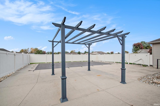 view of patio with a pergola