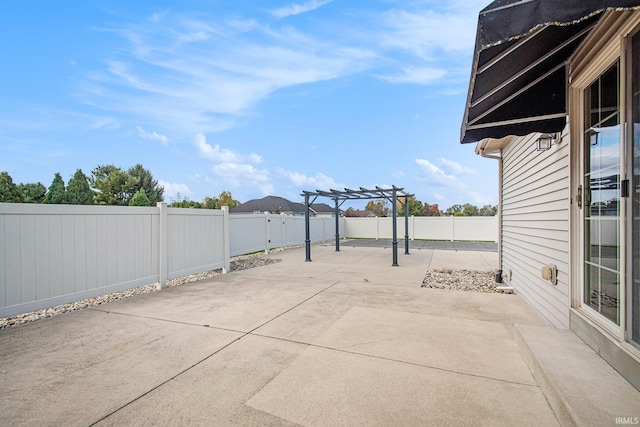 view of patio with a pergola