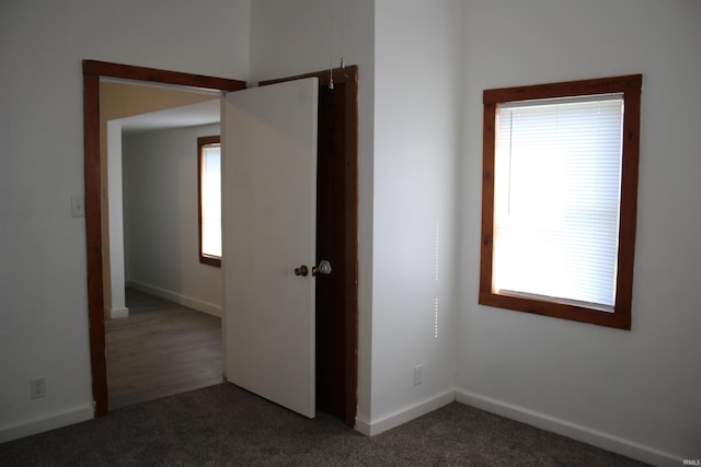 view of carpeted spare room