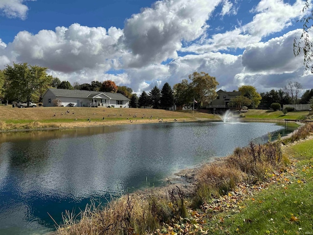 view of water feature