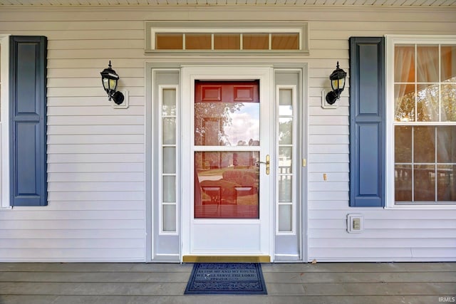 view of doorway to property