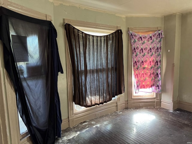 empty room featuring hardwood / wood-style floors