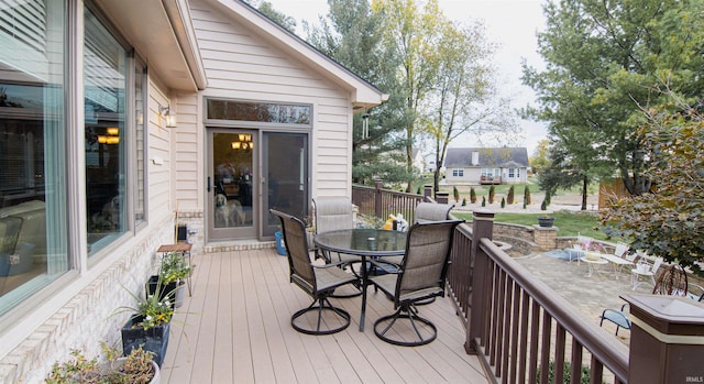 view of wooden terrace