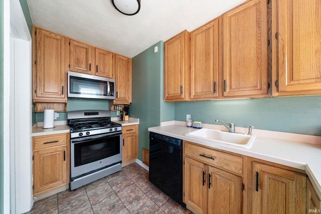 kitchen with stainless steel appliances and sink