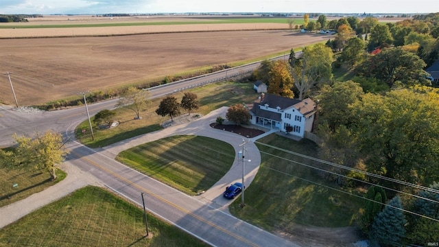 bird's eye view featuring a rural view