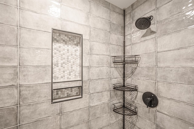 details with tiled shower