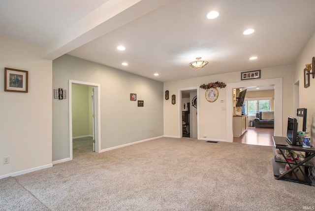 view of carpeted living room