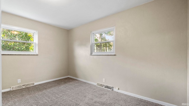 view of carpeted spare room