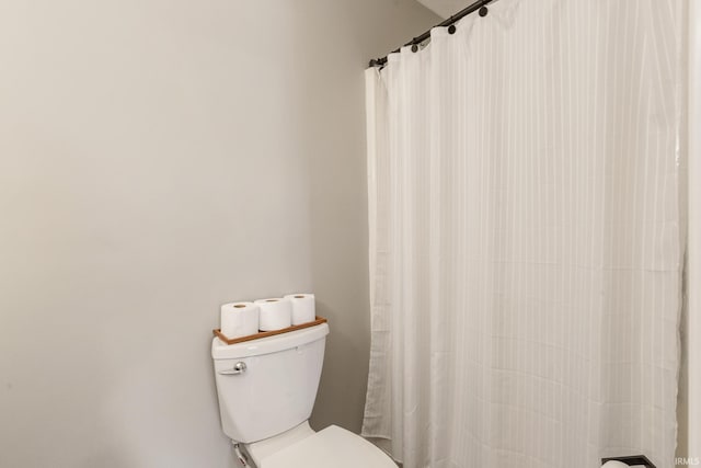 2324 W 56th Hwy, Scottsburg, IN 47170 - full bathroom with toilet and curtained shower