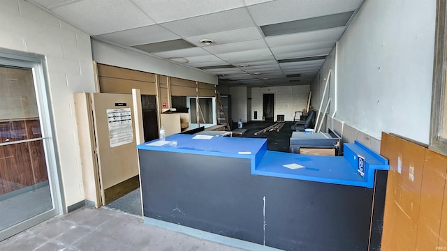 kitchen with a drop ceiling